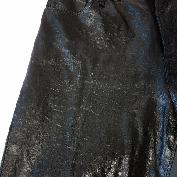 NWOT J Brand patent black lambskin leather cropped trousers, 31 - Picture 15 of 16